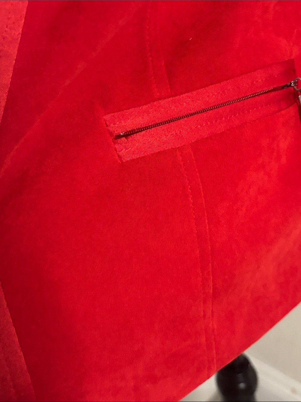 JM Collection Red  Zip-Front Jacket - Picture 8 of 9